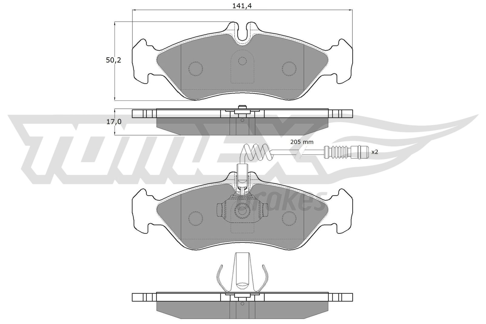 Sada brzdových platničiek kotúčovej brzdy TOMEX Brakes